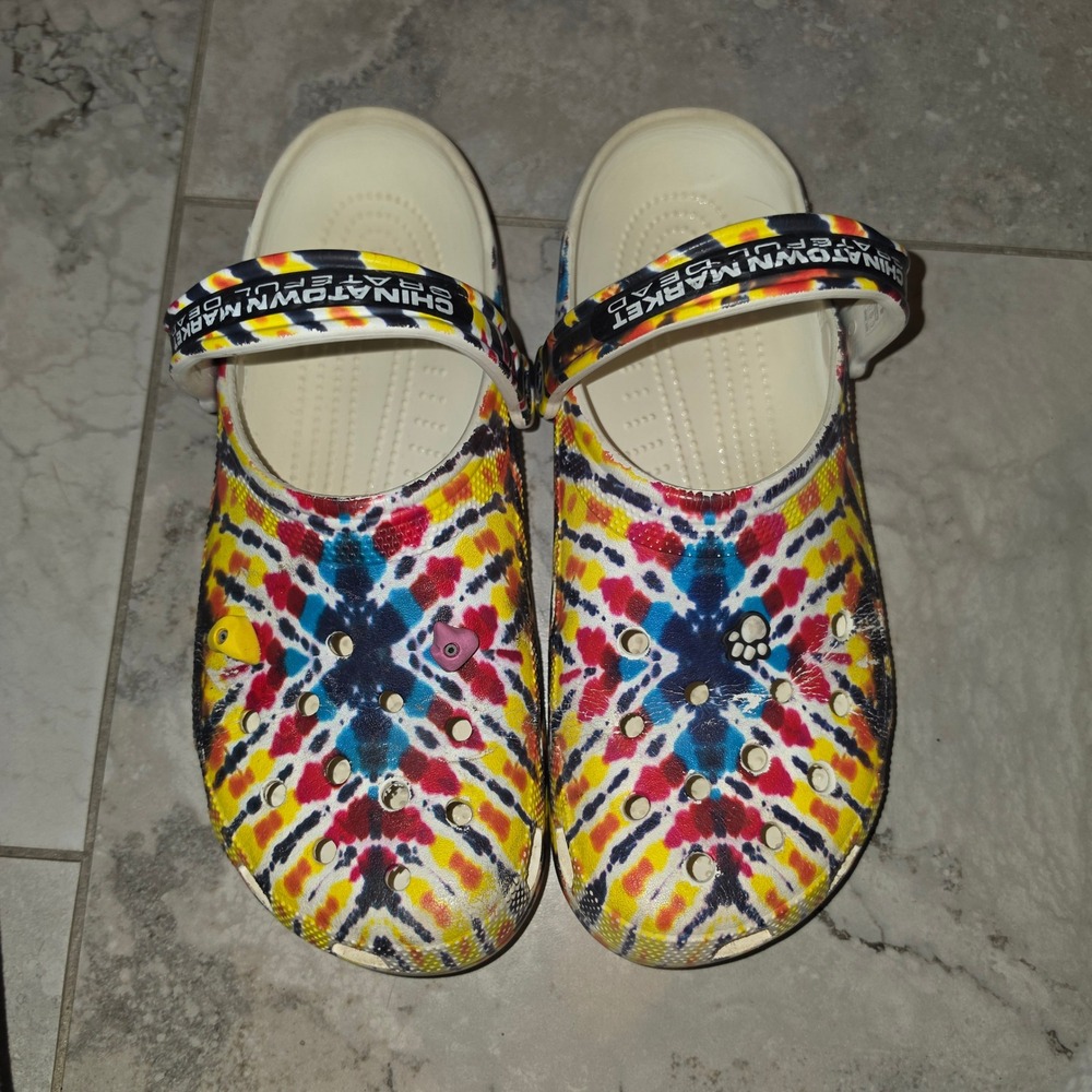 Chinatown Market x Grateful Dead Crocs Tie Dye Clogs Mens 10 Womens 12 Limited